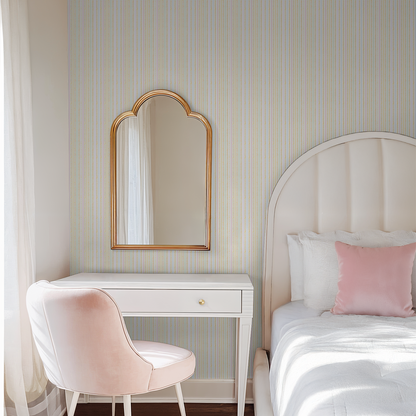 Garden Row Stripe (Small) Wallpaper