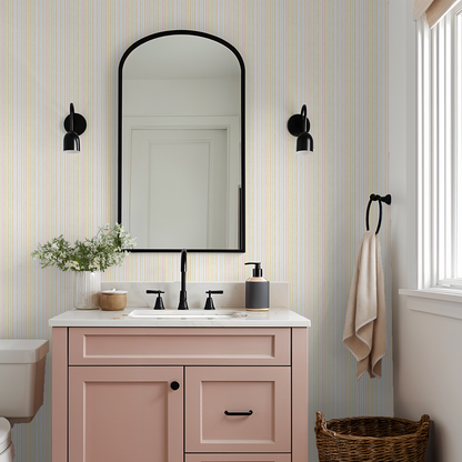 Garden Row Stripe (Small) Wallpaper