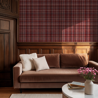 Bordeaux Plaid Wallpaper