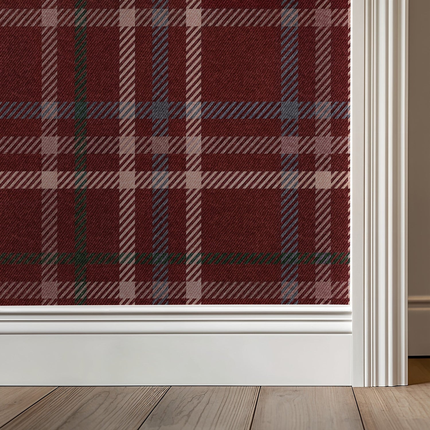 Bordeaux Plaid Wallpaper