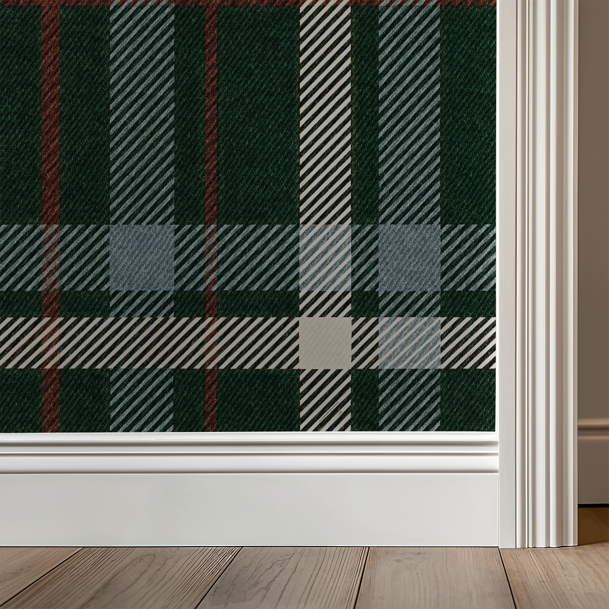 Emerald Plaid Wallpaper