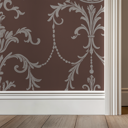 State Room Scroll (Mauve) Wallpaper