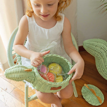 Dinosaur Basket Small - Mint Green