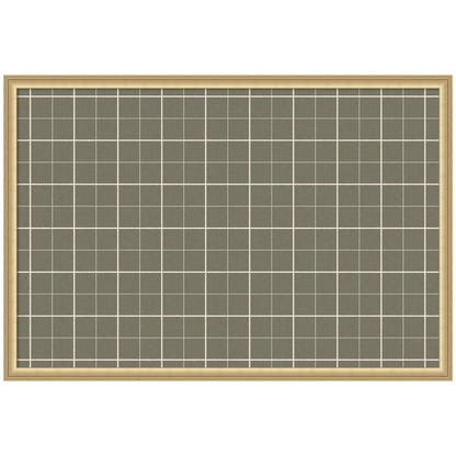 Framed Fabric Pinboard Sage Green Plaid Wall Organization