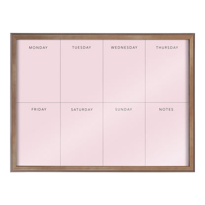 Blake This Week Pink Framed Printed Glass by The Creative Bunch Studio