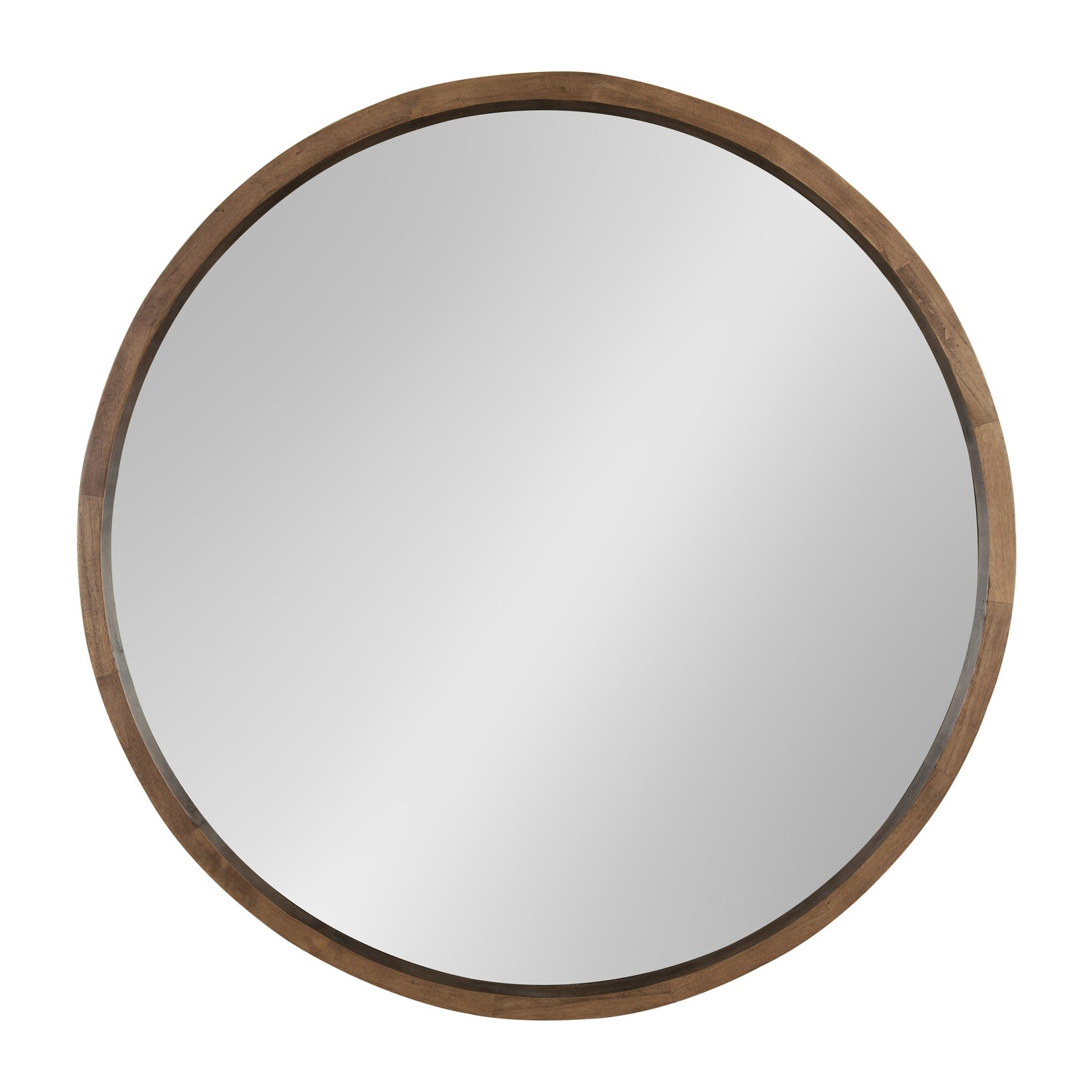 Hutton Round Wood Wall Mirror