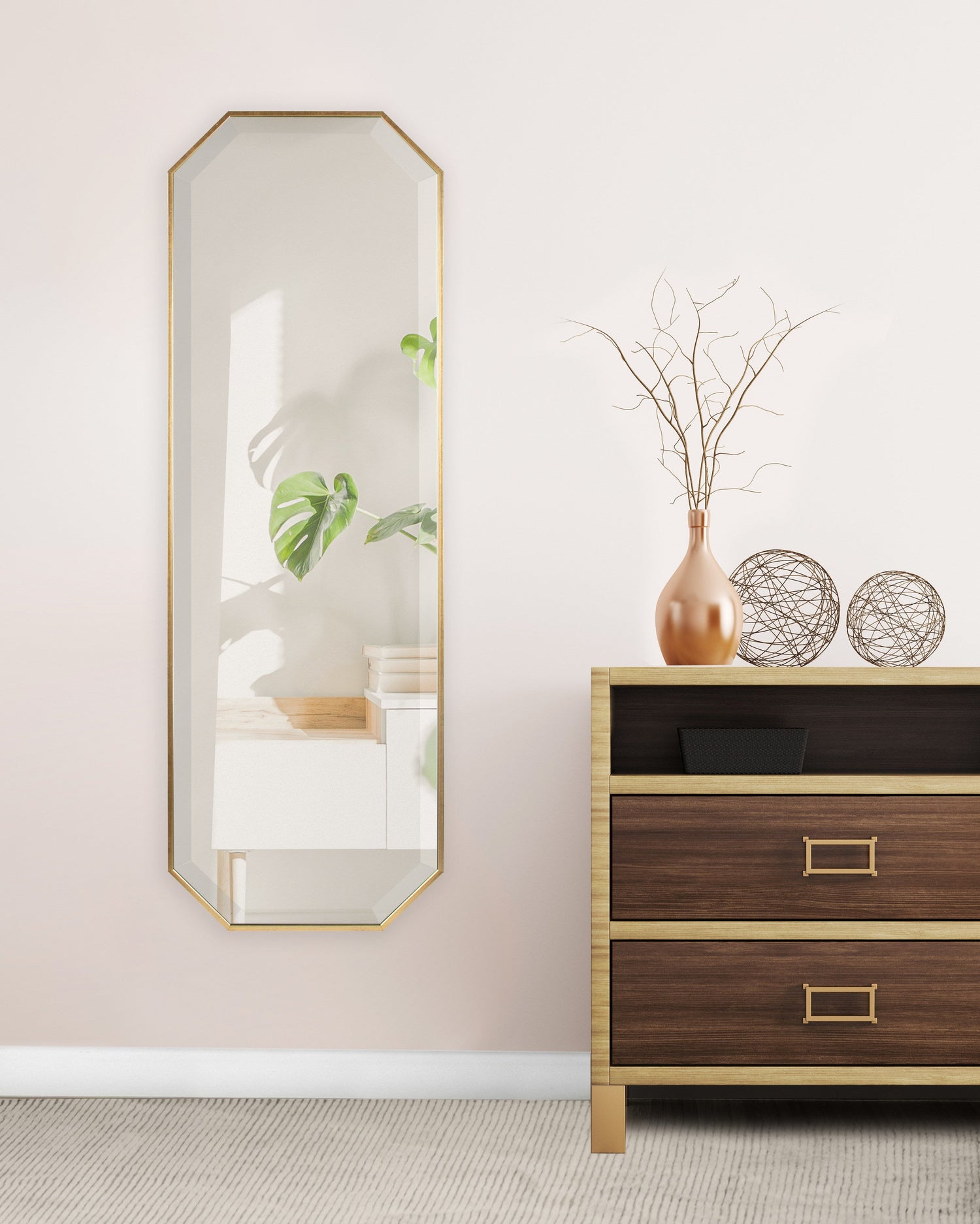 Rhodes Octagon Framed Wall Mirror