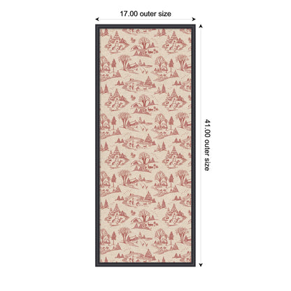 Kate and Laurel Framed Fabric Pinboard Wonderland Red Toile