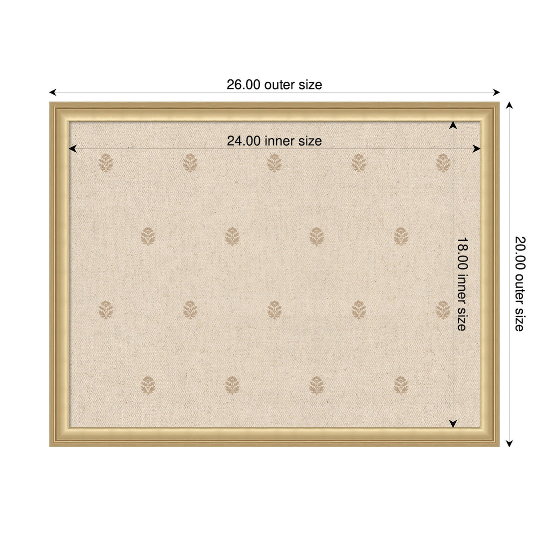 Pinboard Beige Botanical Block Print