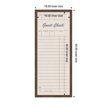 Framed Fabric Pinboard Linen Guest Check Wall Organization