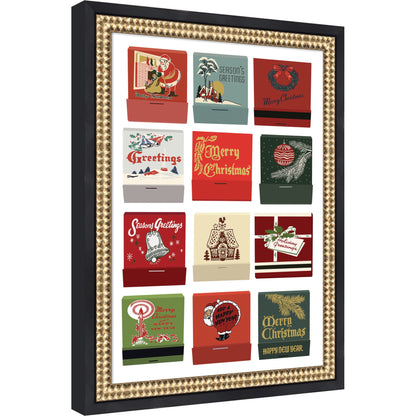 Christmas Matchbooks 5x7 by Megan Ryan Framed Mounted Canvas Wall Art Print