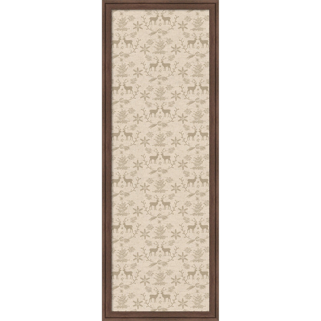 Framed Fabric Magnetic Board Christmas Reindeer Wall Organization
