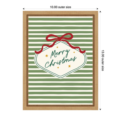 Merry Christmas Ornament by Lucky Guava Framed Canvas Wall Art Print