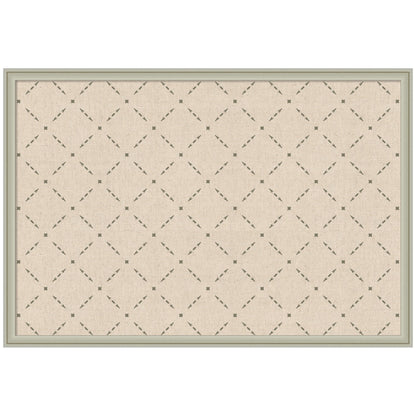 Pinboard Green Lattice Print