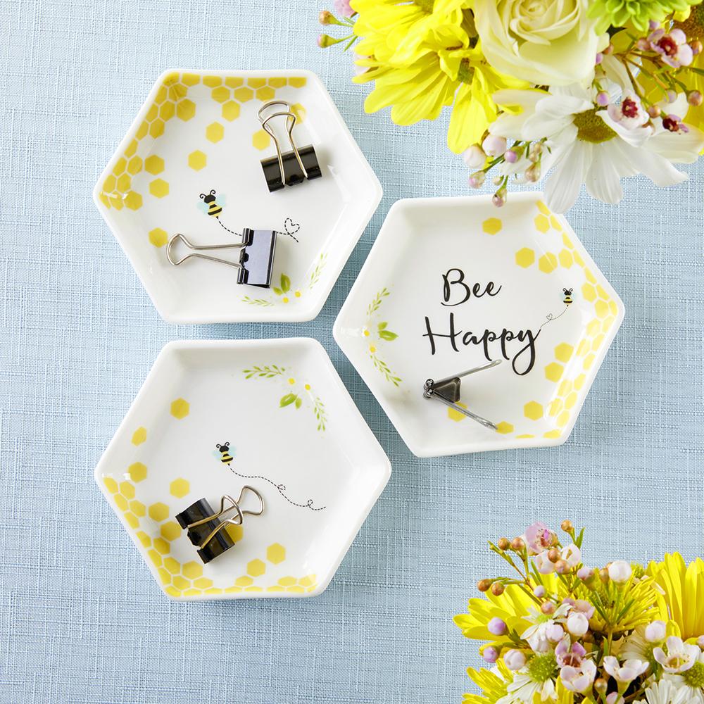 Bee Happy Trinket Dish (Set of 3)