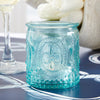 Vintage Blue Glass Tea Light Holder (Set of 8)