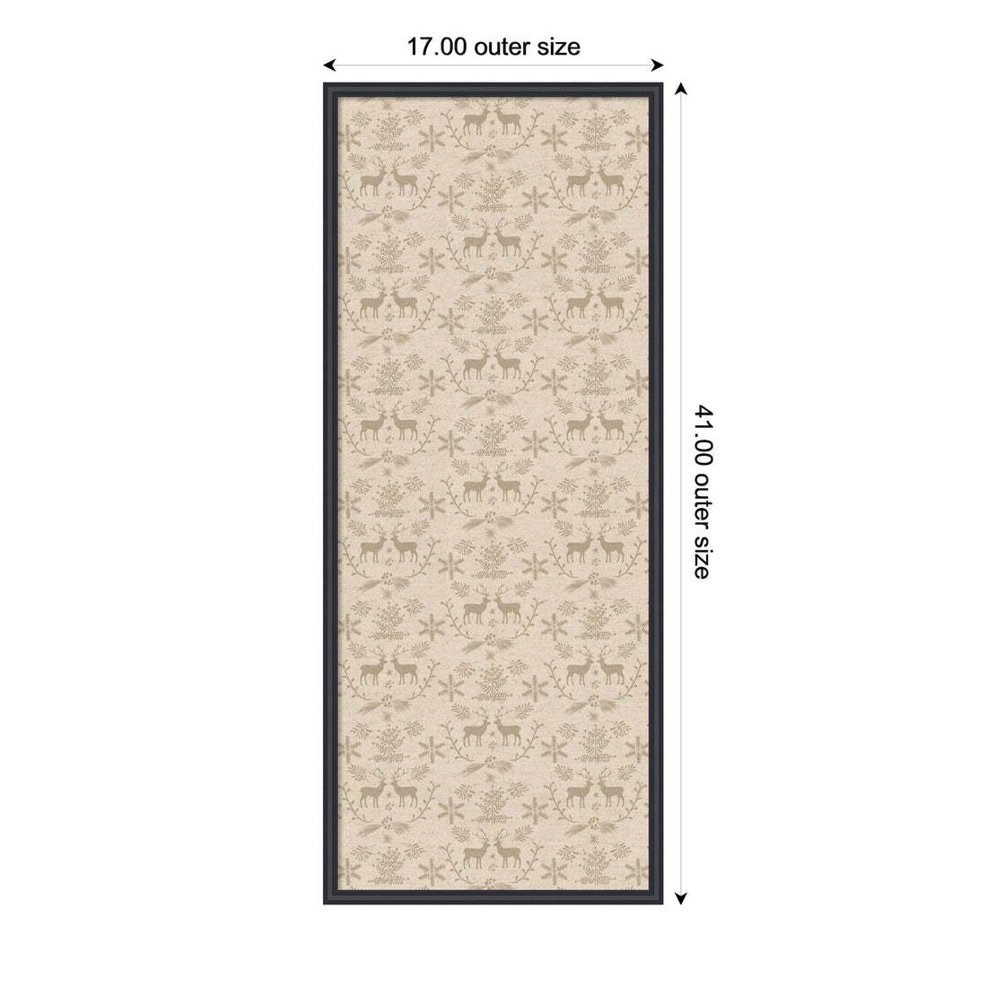 Framed Fabric Pinboard Reindeer Linen Printed Bulletin Board