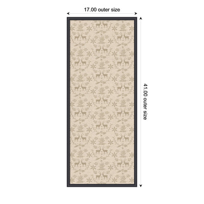 Framed Fabric Pinboard Reindeer Linen Printed Bulletin Board