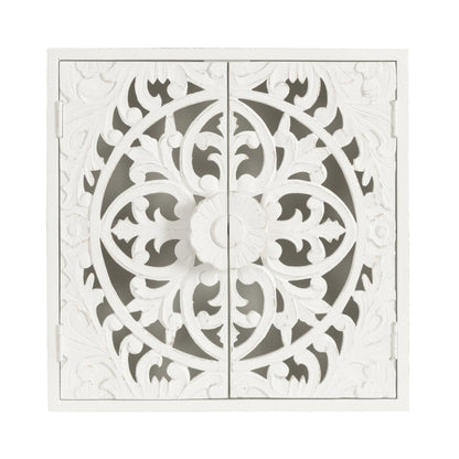 Saanvi Carved Wood Wall Cabinet