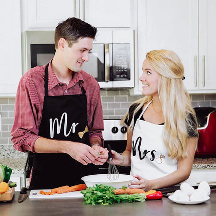 Mr. & Mrs. Couples Apron Gift Set