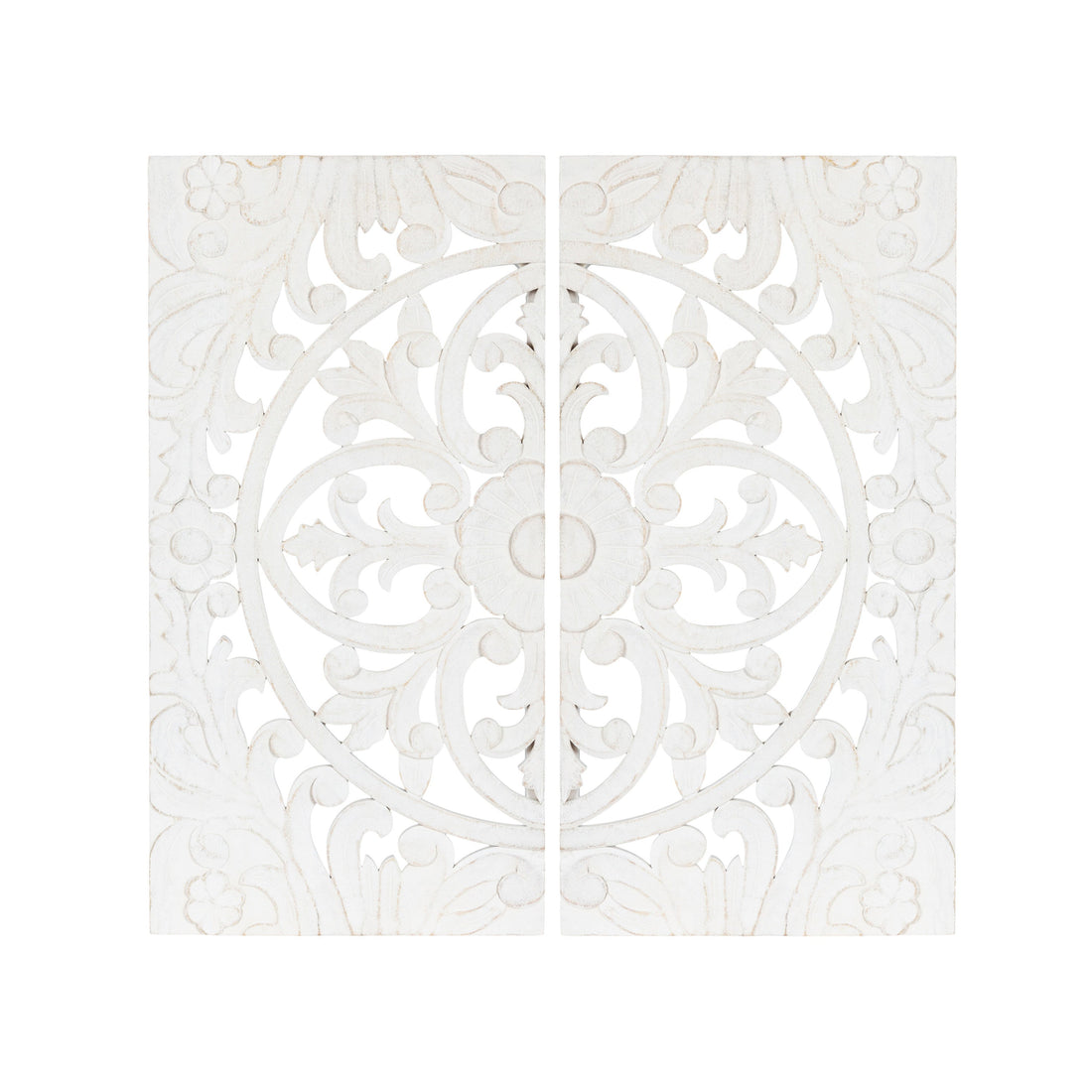 Saanvi Carved Wood Wall Art Set