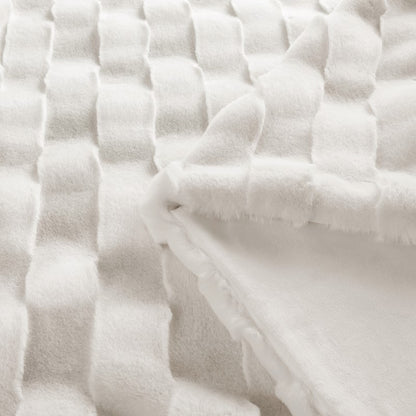 Vivienne Faux Fur Throw - Ivory
