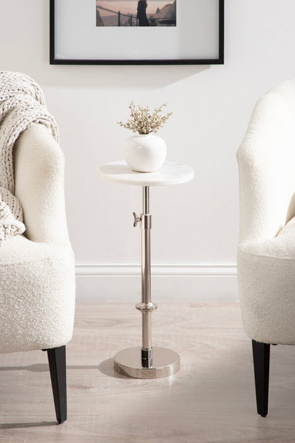 Engles Adjustable Marble Table and Plant Stand