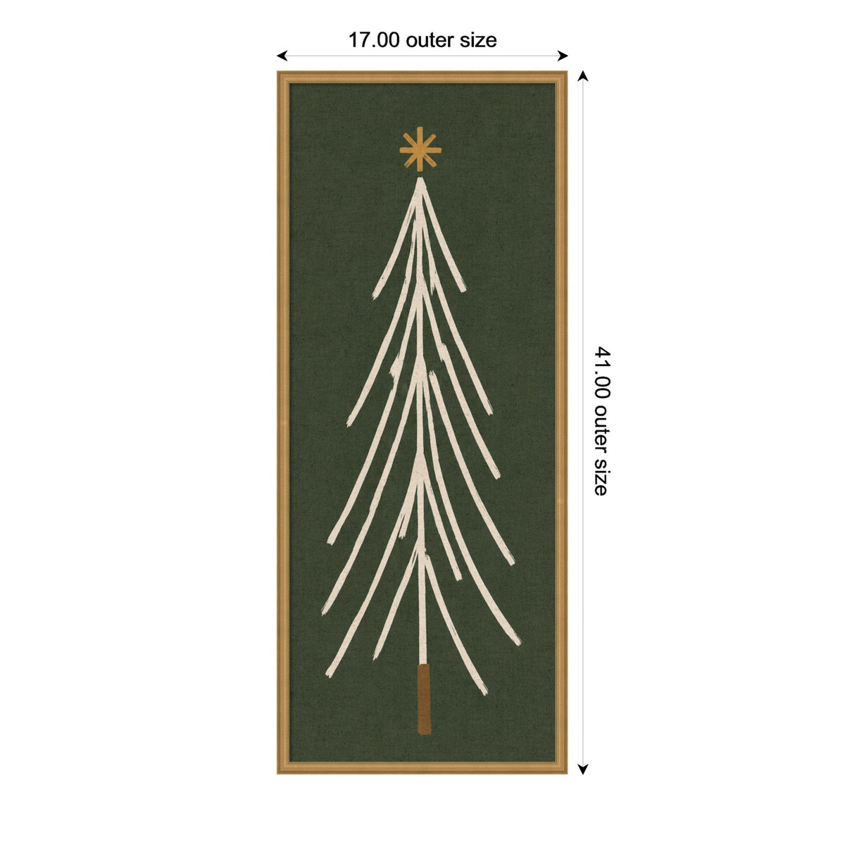 Kate and Laurel Framed Fabric Pinboard Minimalist Tree Panel