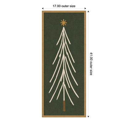 Kate and Laurel Framed Fabric Pinboard Minimalist Tree Panel