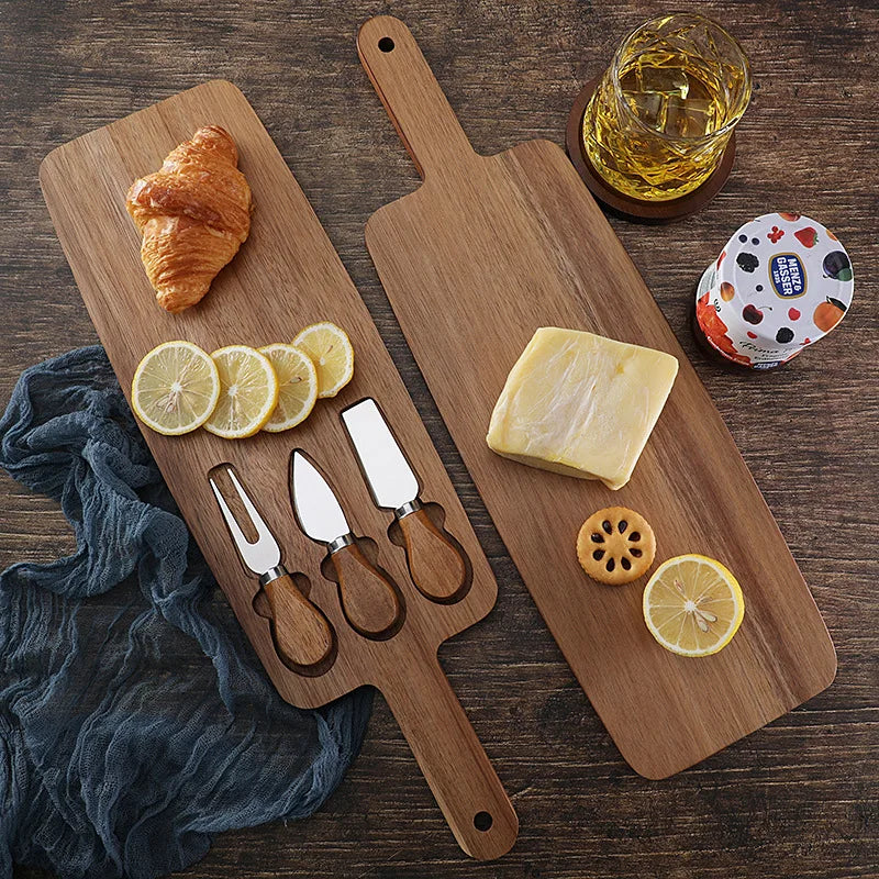 Stella Acacia Cheese Board and Knife Set