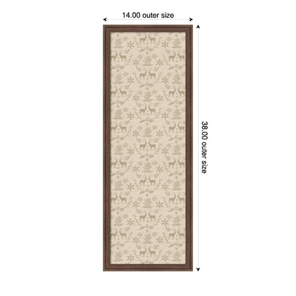 Framed Fabric Magnetic Board Reindeer Linen Wall Organization