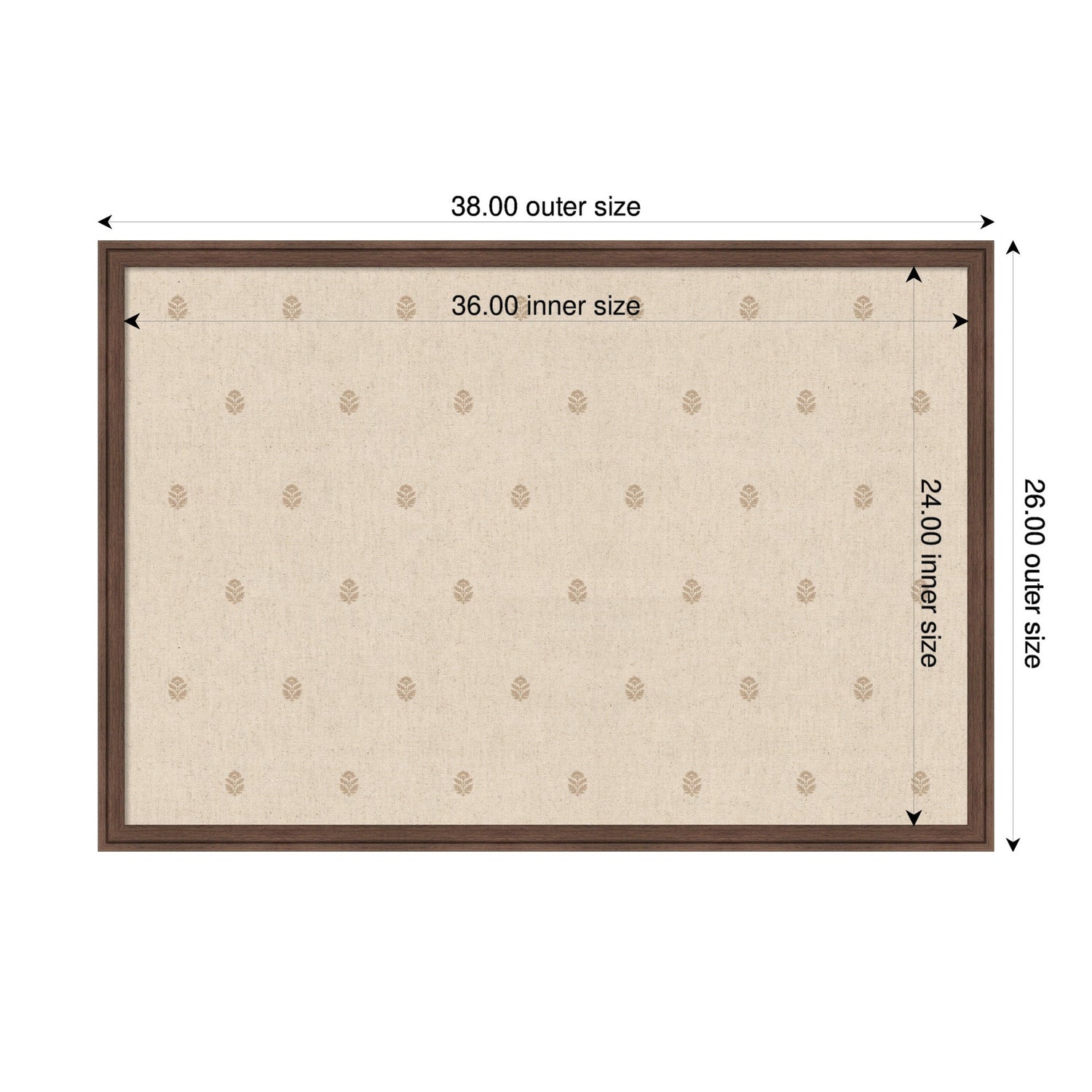 Pinboard Beige Botanical Block Print