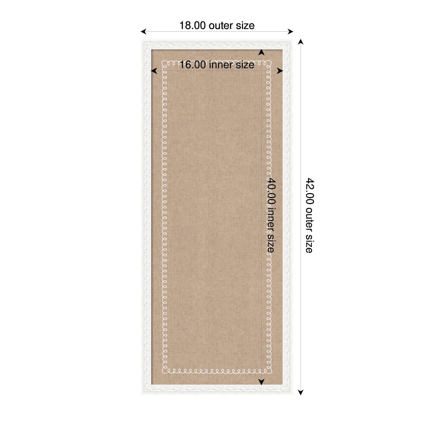 Pinboard White Scalloped Edge