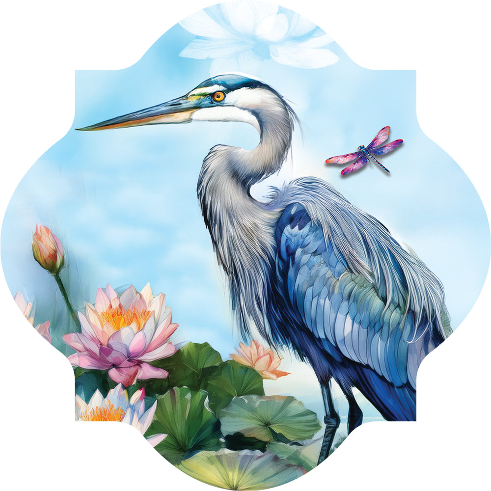 Heron and Lilies-LG Hang Around