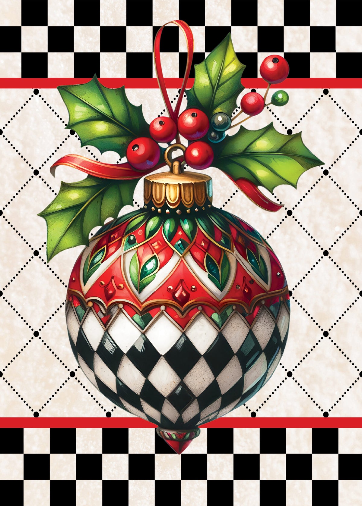 Checked Ornament- Wind Current Flag