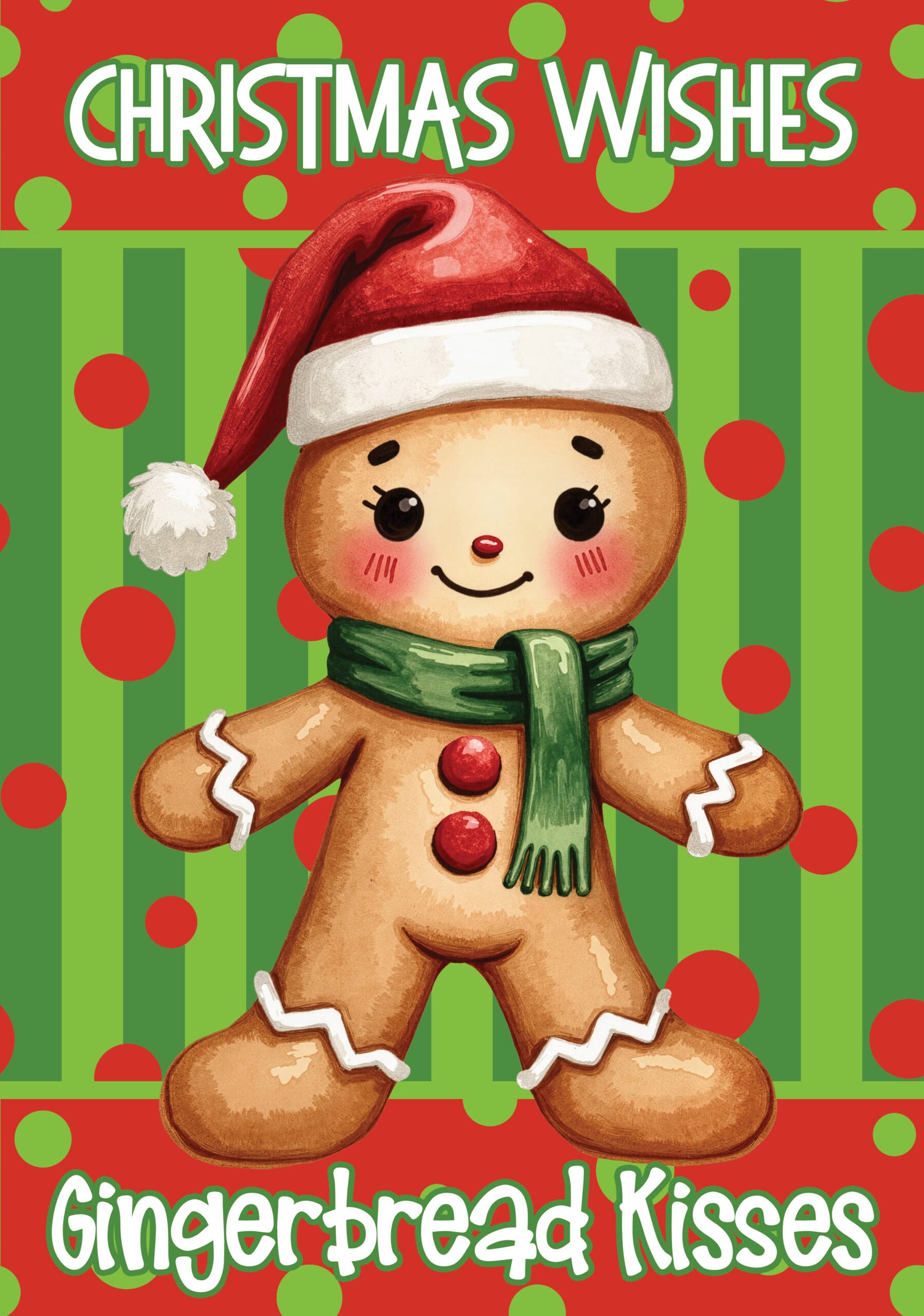 Gingerbread Kisses- Wind Current Flag