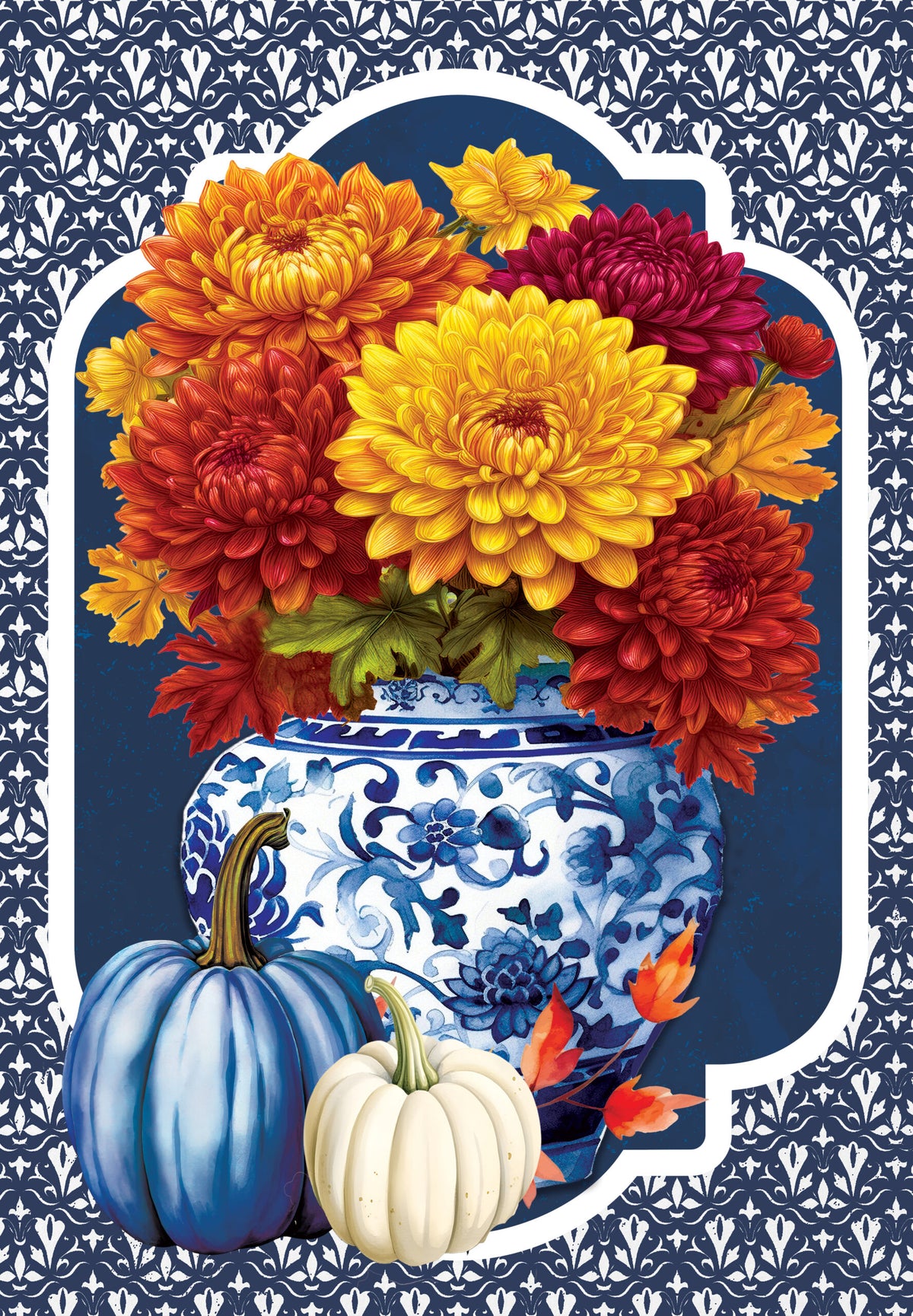 Chinoiserie Fall Mums- Wind Current