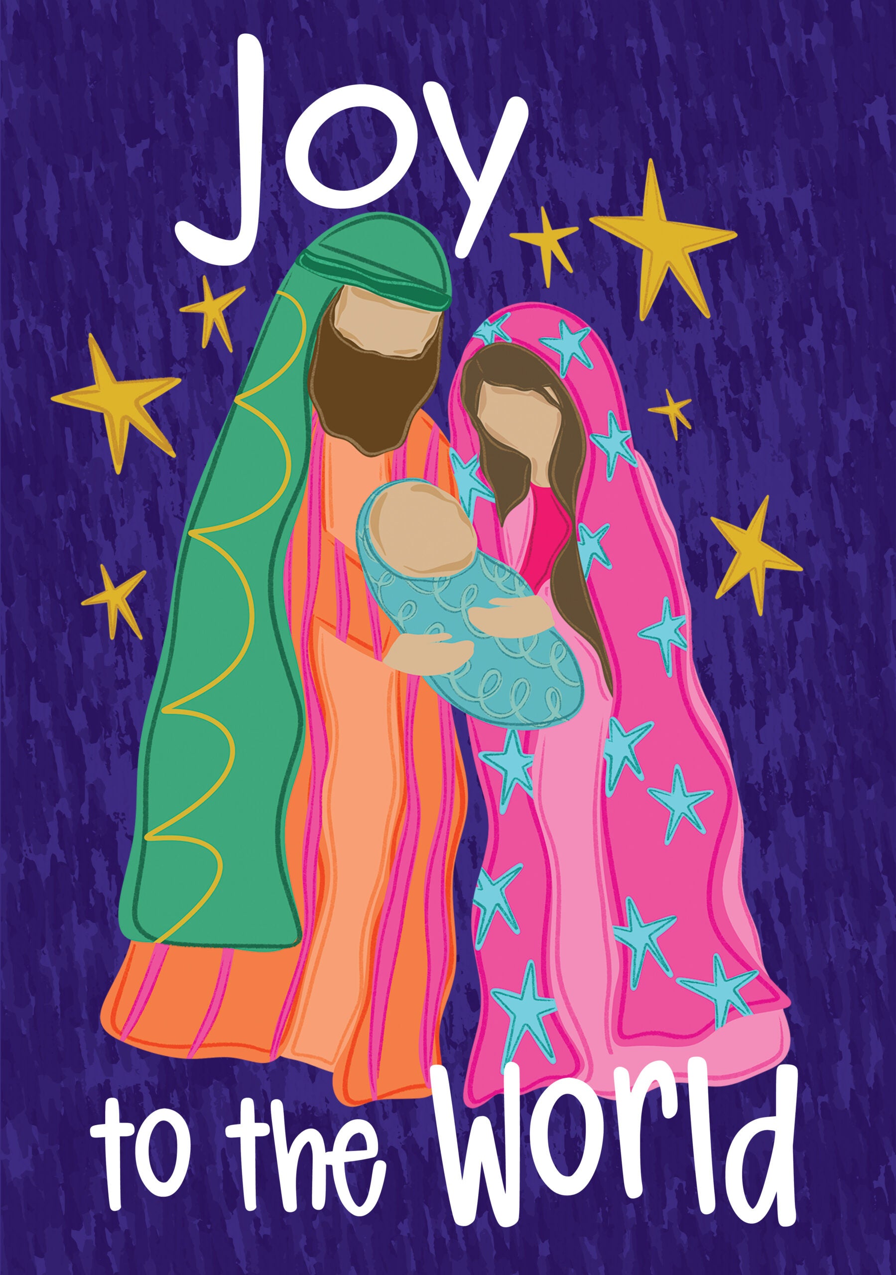 Colorful Nativity- Wind Current Flag