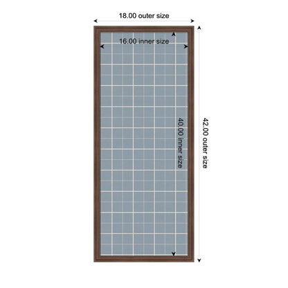 Framed Fabric Pinboard Light Blue Plaid Wall Organization