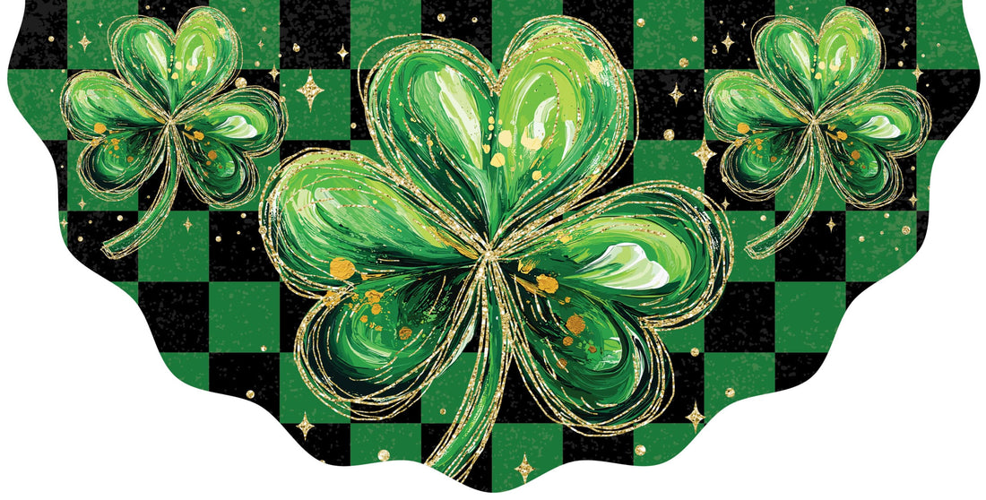 Vinyl Bunting-Checkered Shamrock