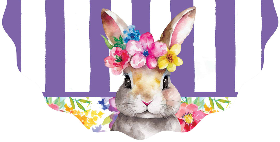 Vinyl Bunting-Floral Bunny