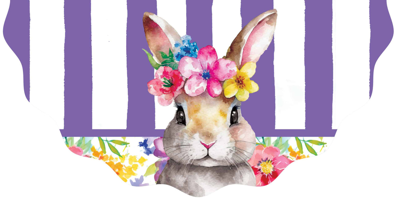 Vinyl Bunting-Floral Bunny