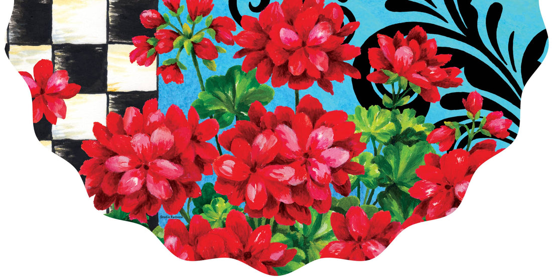 Vinyl Bunting-Checkered Geranium