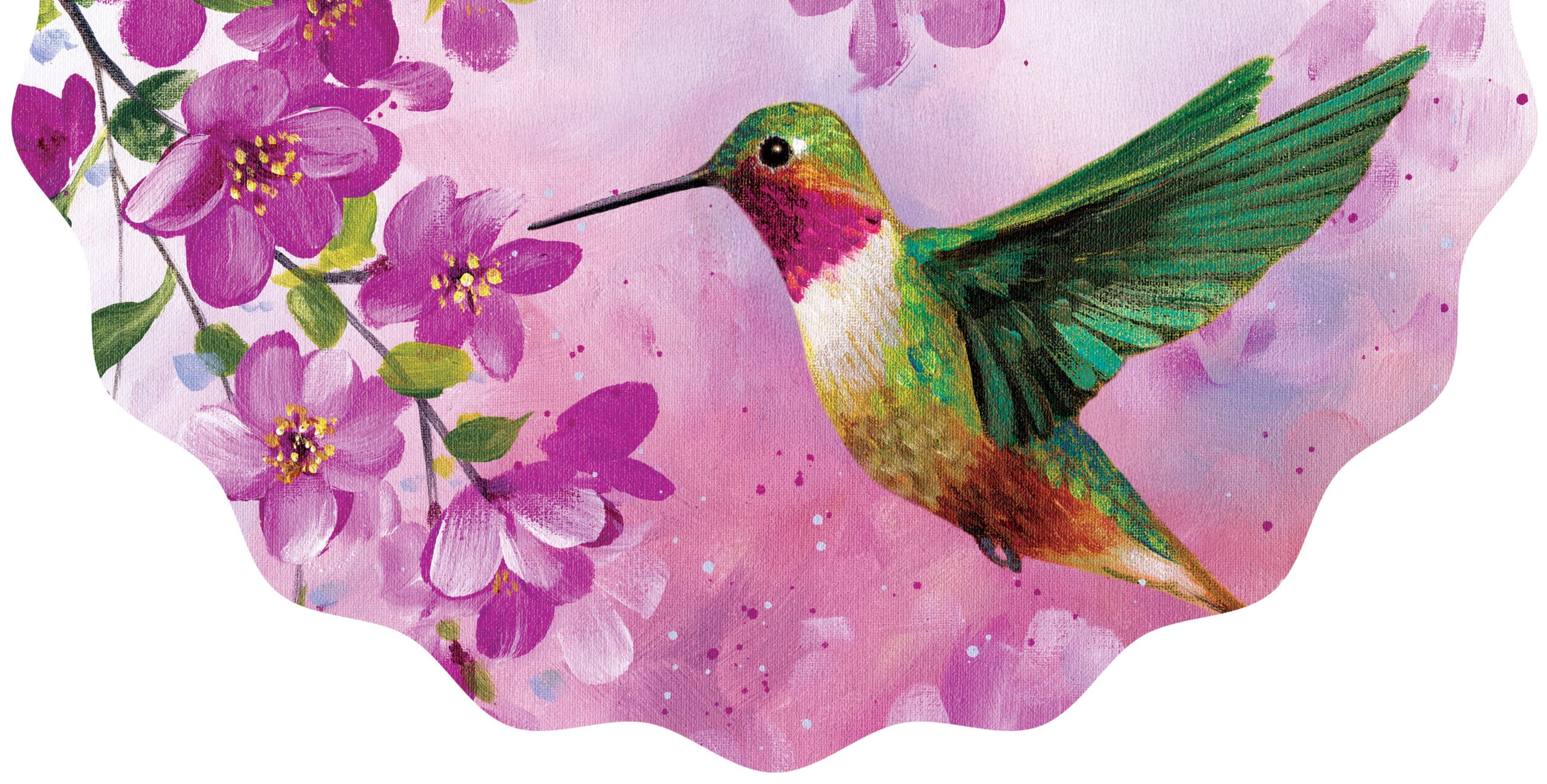 Vinyl Bunting-Pink Hummingbird