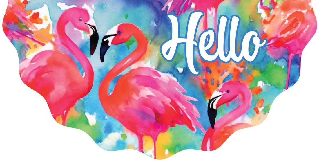 Vinyl Bunting-Watercolor Flamingos