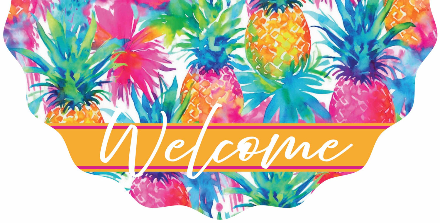 Vinyl Bunting-Watercolor Pineapples