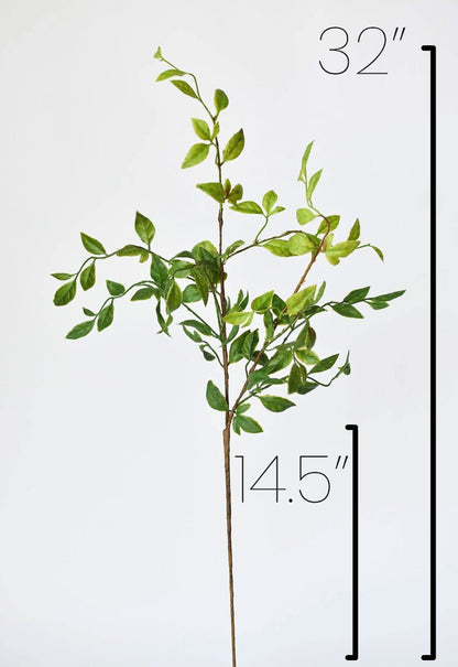 32" Faux Nandina Leaf Stem