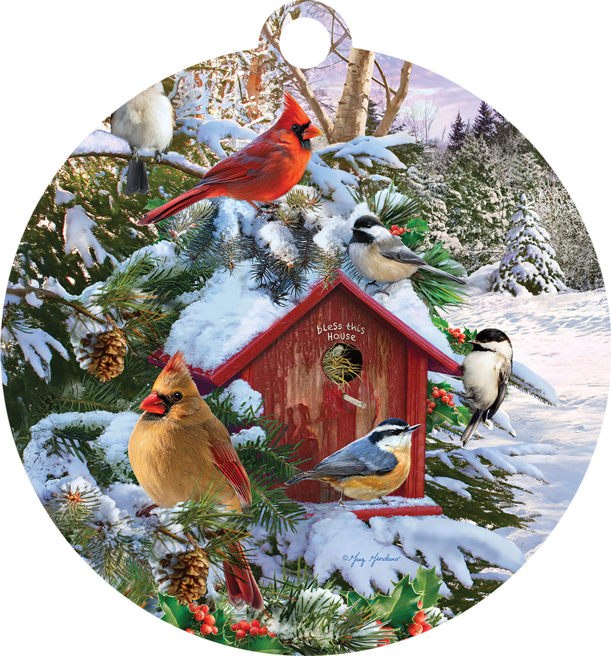 Cardinal Ornament-LG Hang Around