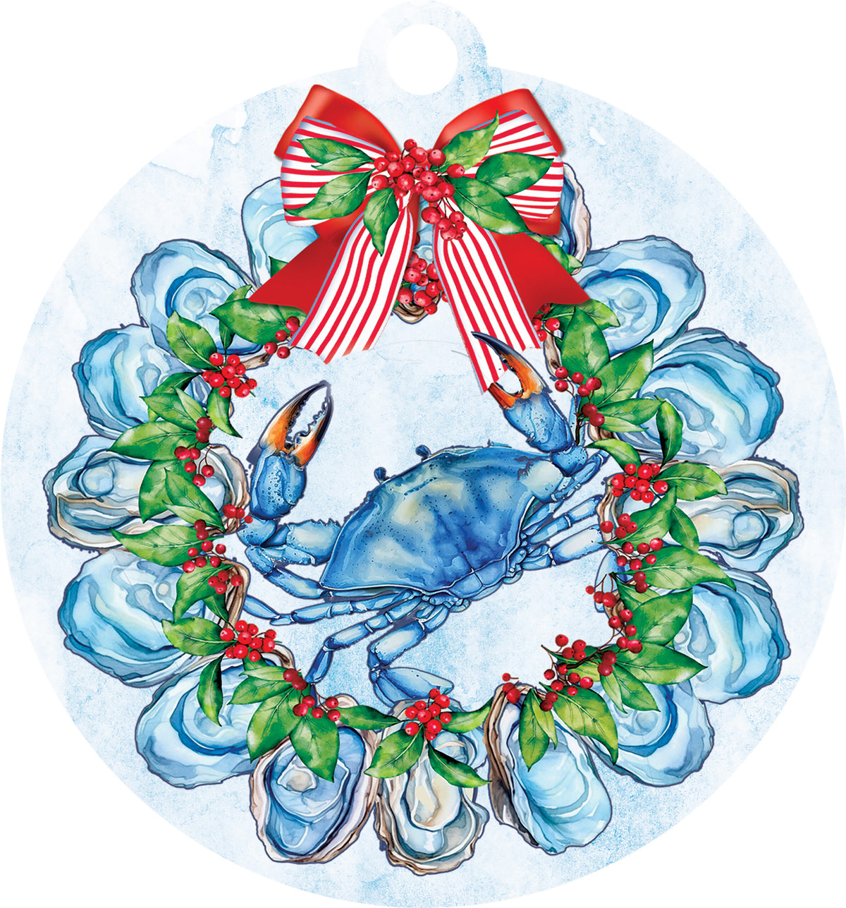 Oyster Crab Wreath-LG Hang Around