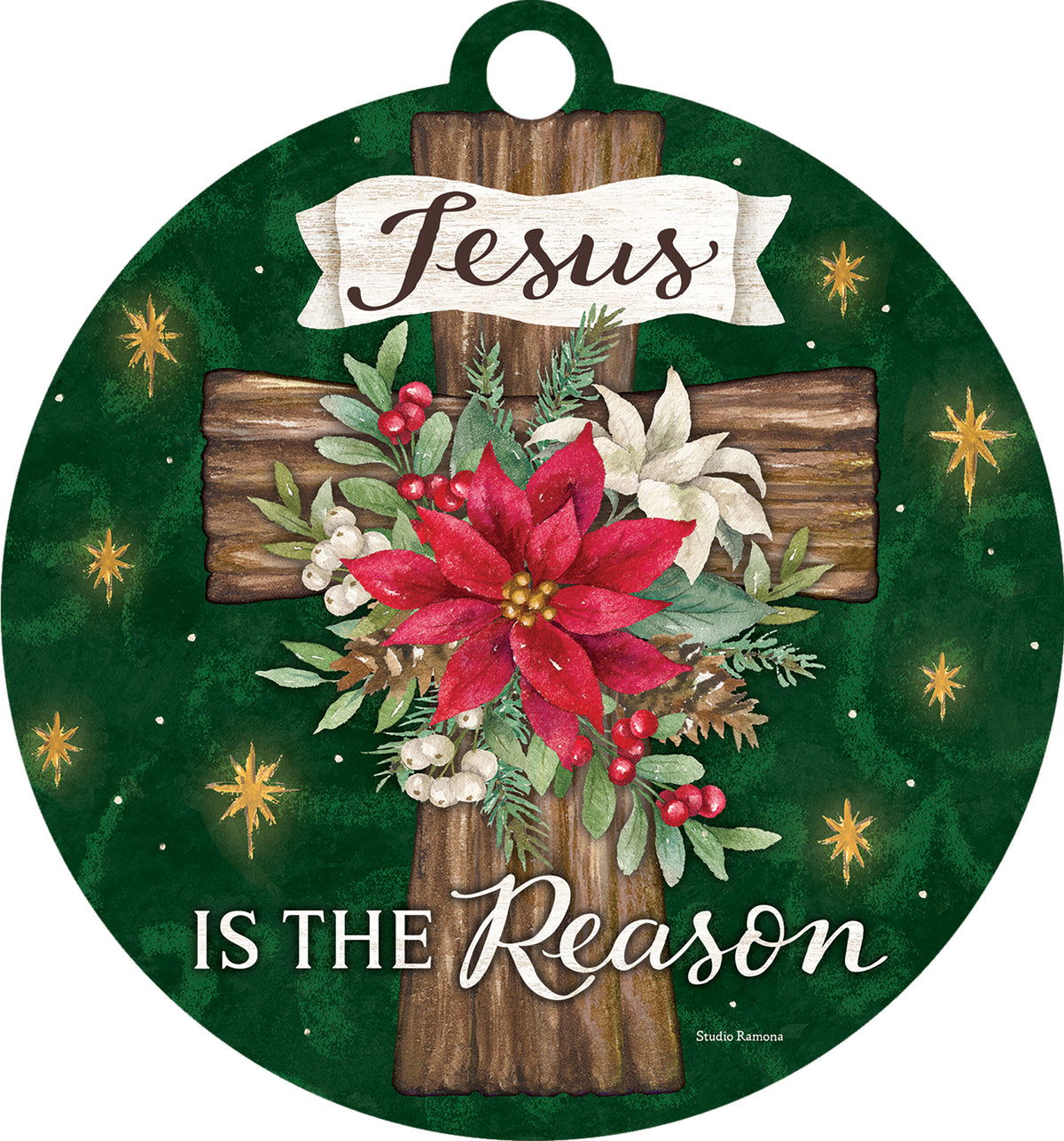 Poinsettia Cross-LG Hang Around